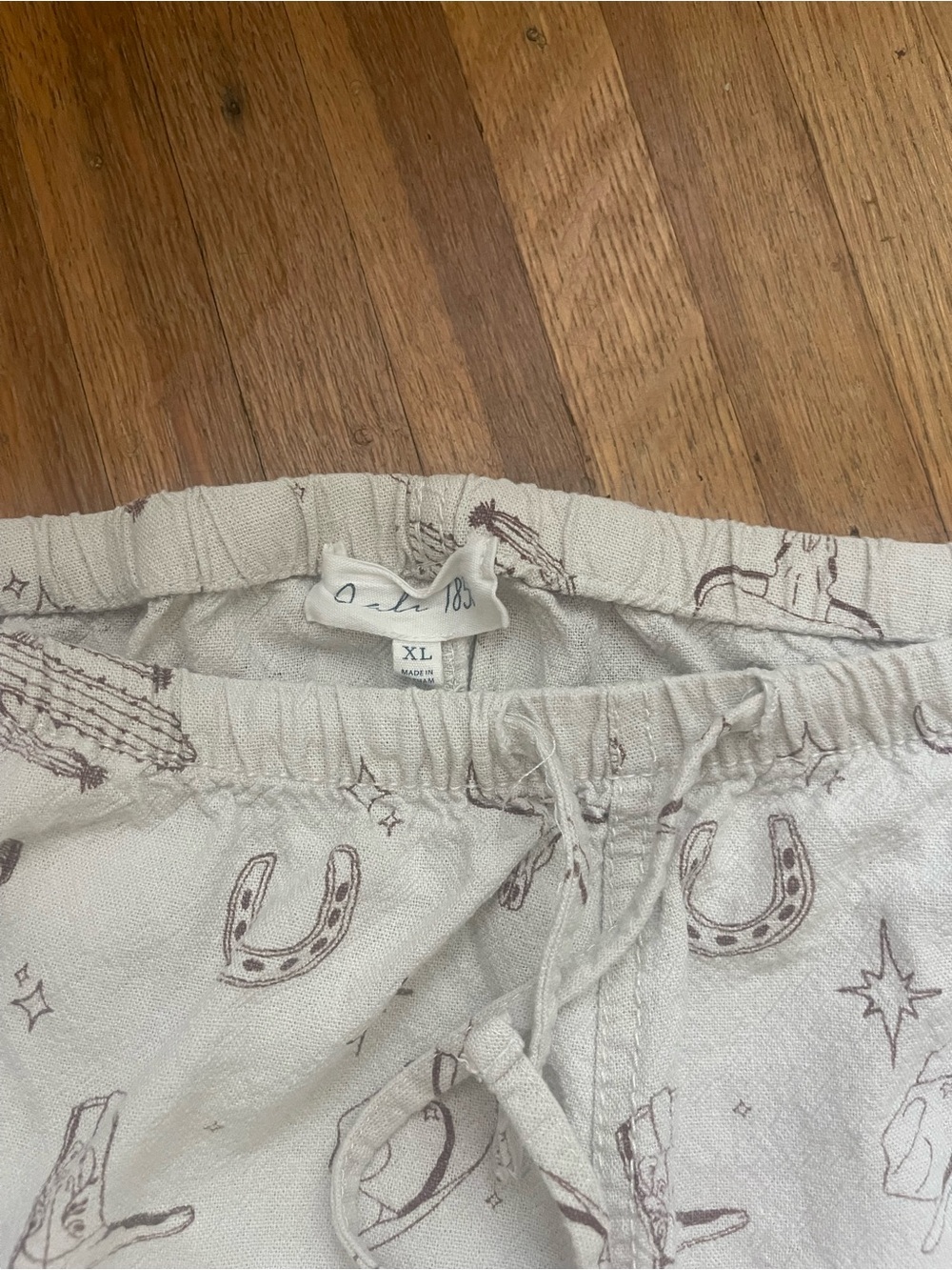 Linen blend wide leg beach pants size XL - Picture 3 of 7